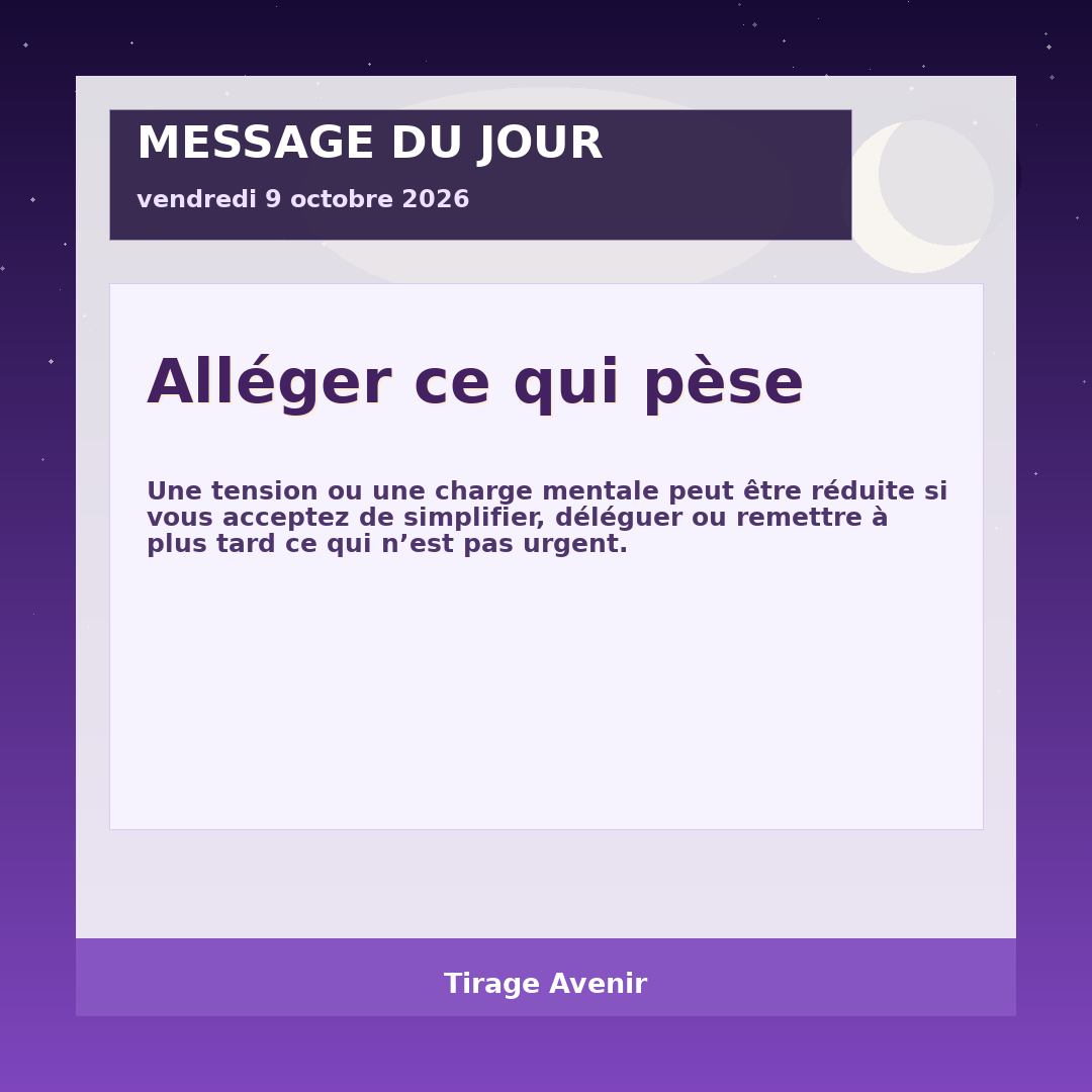 Image du message du jour du 9 octobre 2026